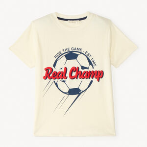 Camiseta de manga corta con bordado para niño 