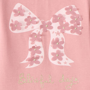 Camiseta de manga larga para bebé niña con estampado en relieve divertido 