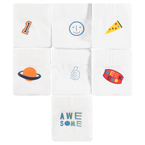 Pack de 7 slips de algodón con estampado divertido 