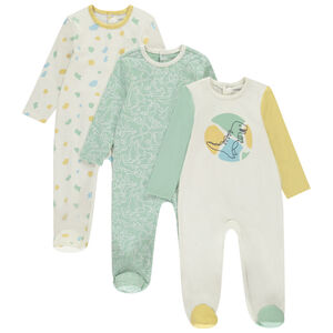 Lote de 3 peleles de fantasía para bebé niño con aperturas diferentes según la edad 