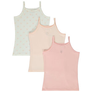 Pack de 3 camisetas interiores de tirantes para niña Main Pack de 3 camisetas interiores de tirantes para niña