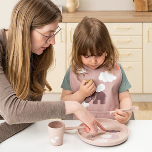 Plato Foodie Nubes Felices Rosa 