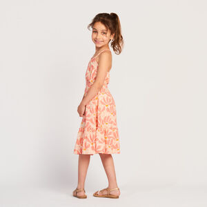 Vestido ajouré con estampado floral niña 