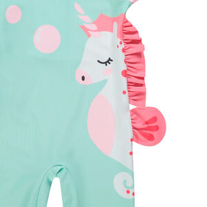 Combinaison longue anti-UV SPF 50+ motif licorne 