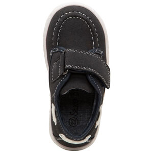 Zapatillas tipo barco con velcro y cordones decorativos en el cuello 