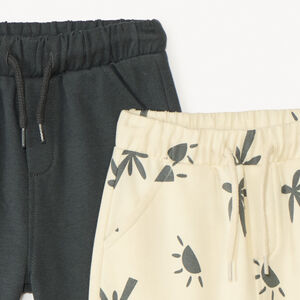 Lote de 2 bermudas de felpa con estampado para bebé niño 