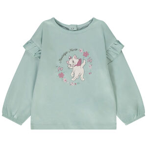 Camiseta manga larga de jersey estampada Marie Disney para bebé niña 