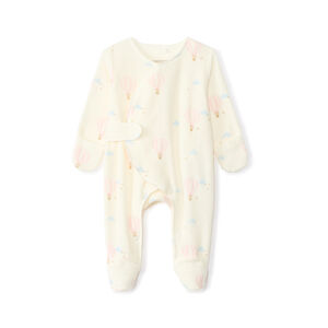 Pelele de terciopelo estampado globos para bebé niña prematura 