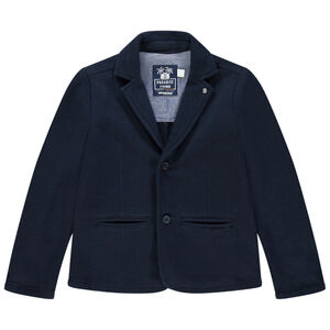 Blazer en coton bleu marine 