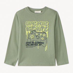 T-shirt manches longues print gaming pour garçon  Main T-shirt manches longues print gaming pour garçon