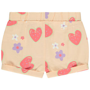 Pack de 4 shorts fantasía en punto slub para bebé niña 
