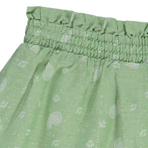 Short amplio brillante estampado cachemira niña 