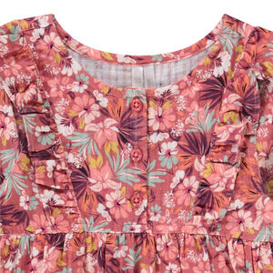 Túnica manga larga print flores - "Crépuscule d'Été" 