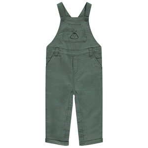 Pelele largo de tela con volcán bordado para bebé niño 