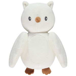 Peluche búho de terciopelo con sonajero para bebé 