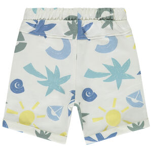 Bermudas de felpa con estampado artístico y fantasía para bebé niño 