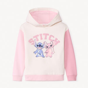 Sweat molleton colorblock à capuche Stitch Disney pour fille Main Sweat molleton colorblock à capuche Stitch Disney pour fille