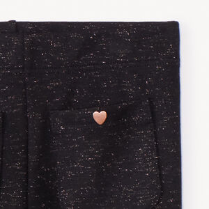 Leggings milano con lurex y remaches en forma de corazón niña 