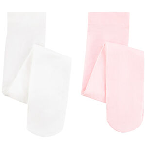 Juego de 2 medias finas rosa pálido/blanco Main Juego de 2 medias finas rosa pálido/blanco