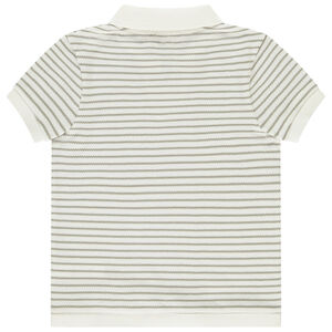 Polo de manga corta con cuello en V y rayas para niño 
