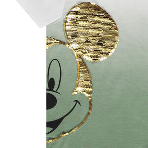 T-shirt manches courtes Mickey Disney en sequins magiques pour garçon 
