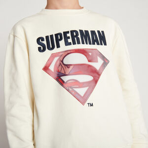 Sudadera de felpa lisa con estampado lenticular de Superman para niño 