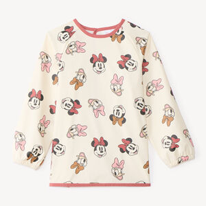 Delantal de pintura de niña con estampado de Minnie y Daisy 