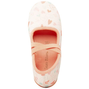 Chaussons forme babies imprimé coeurs pour fille 