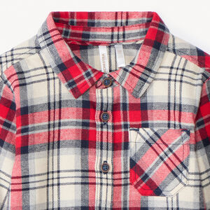 Camisa de manga larga de cuadros para bebé niño 