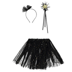 Set de disfraz de 3 piezas en tul estrellado para niña 