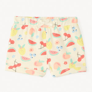 Pantalón corto de felpa con estampado para niña bebé 