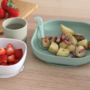 Coffret repas 4 pièces en silicone sage green 