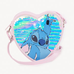Bolso bandolera con corazón de Stitch Disney y lentejuelas mágicas niña 