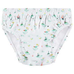 Bañador tipo slip para pañal con estampado all-over 