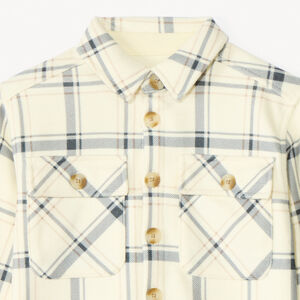 Sobrecamisa de cuadros con dos bolsillos para niño 