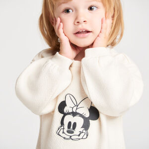 Vestido de felpa para bebé niña con bordado de Minnie Disney 