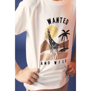 T-shirt manches courtes en jersey print fantaisie pour garçon 