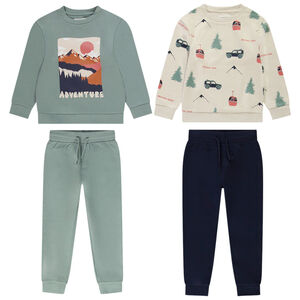 Lot de 2 ensembles de jogging en molleton pour garçon 