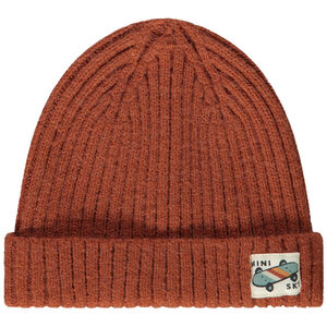 Gorro de canalé con etiqueta impresa para bebé niño 