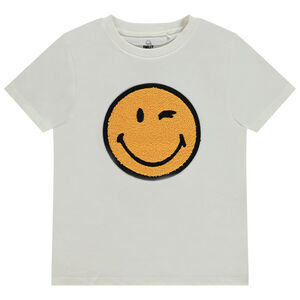 T-shirt manches courtes patch bouclettes SmileyWorld pour garçon 
