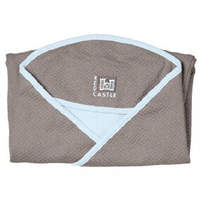 Couverture enveloppante Babynomade Fleece T2 - Taupe/Ciel 