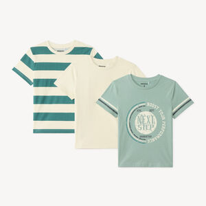 Lote de 3 camisetas de manga corta para niño. 