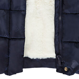 Chaqueta de abrigo con estampado de corazones para niña 