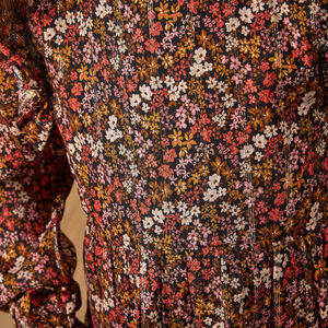 Vestido de manga larga con volantes en los hombros para niña  Main Vestido de manga larga con volantes en los hombros para niña