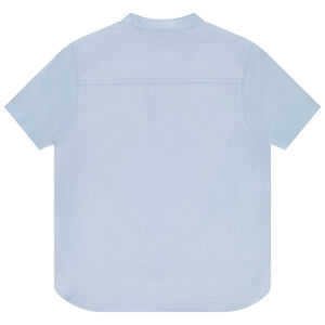 Camisa de manga corta unicolor con cuello mao para niño 