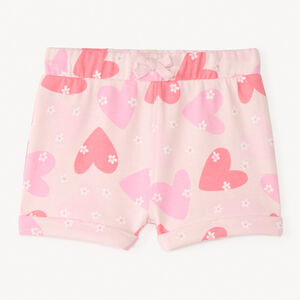Pantalón corto de felpa con estampado para niña bebé 