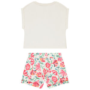 Conjunto de 2 piezas con estampado floral niña 
