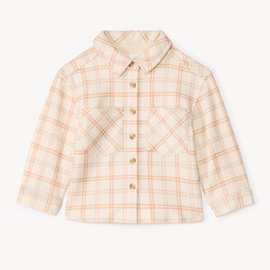 Camisa de franela a cuadros para bebé niña 