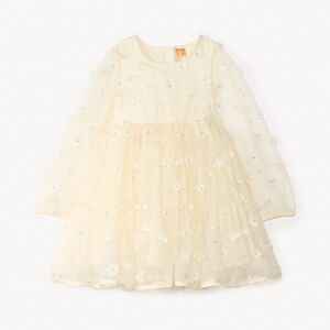 Ropa de niña bebé con flores 3D y mangas largas. 