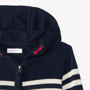 Gilet en tricot fantaisie effet color block pour garçon  Main Gilet en tricot fantaisie effet color block pour garçon